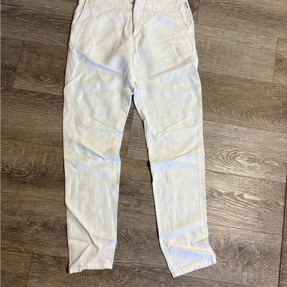 Orlebar Brown White Linen Trousers‎ Mens Size 30 Made in Portugal Summer Chinos